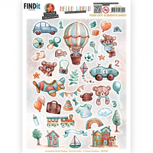 SB10728 Uitdrukvel - Yvonne Creations - Hello World - Small elements SB10728 Uitdrukvel - Yvonne Creations - Hello World - Small elements
