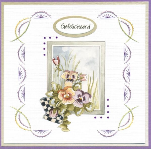 SB10810 Precious Marieke - uitdrukvel - Painted Pansies - Pansies and Brushes