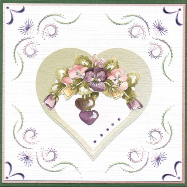 Precious Marieke uitdrukvel - Painted Pansies - Purple