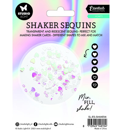 Shaker sequins Hearts Essentials nr.08