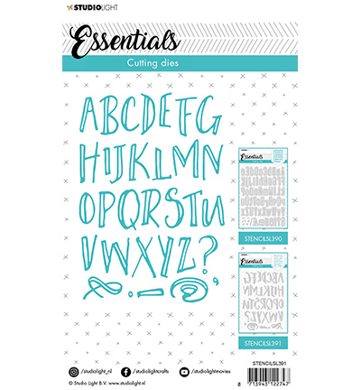 Snijmallen Alphabet Mixed Media Essentials nr.391