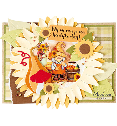 VK9604 Marianne Design - knipvellen - Gnomes - Sunflowers vb VK9604 Marianne Design - knipvellen - Gnomes - Sunflowers vb