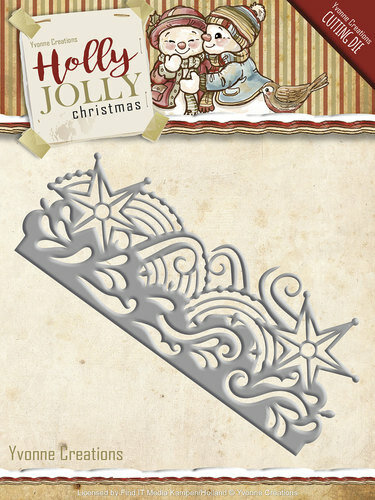 Snijmallen Holly Jolly Snowflake Border Snijmallen Holly Jolly Snowflake Border