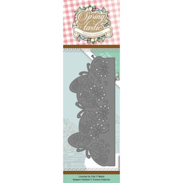 YCD10085 Die - Yvonne Creations - Spring-tastic - Butterfly Border Snijmal Sprintastic Butterfly Border