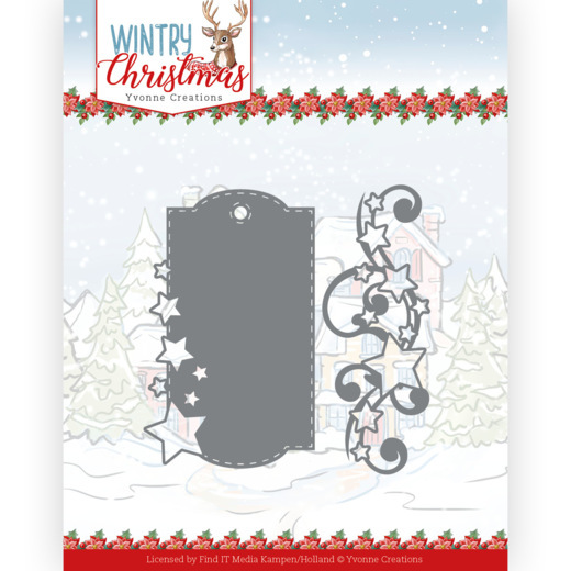Snijmallen Yvonne Creations - Wintery Christmas - Stars and Swirls
