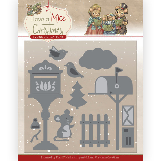 Snijmallen Have a Mice Christmas - Christmas Mouse Letters