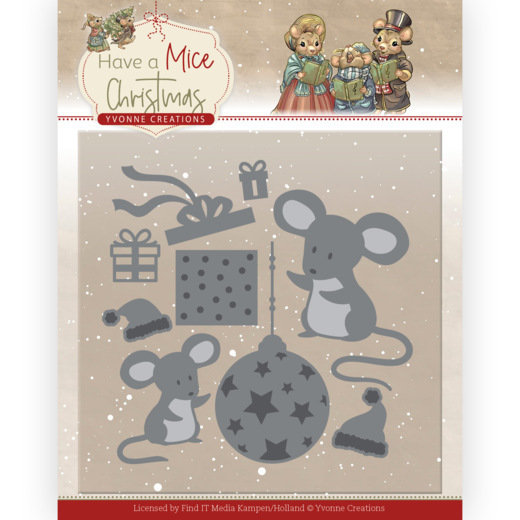 Snijmallen Have a Mice Christmas - Christmas Mouse Gift