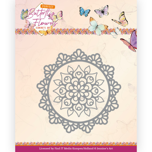 Snijmallen Jeanines Art Perfect Butterfly Flowers Flower Circle Snijmallen bloemencirkels