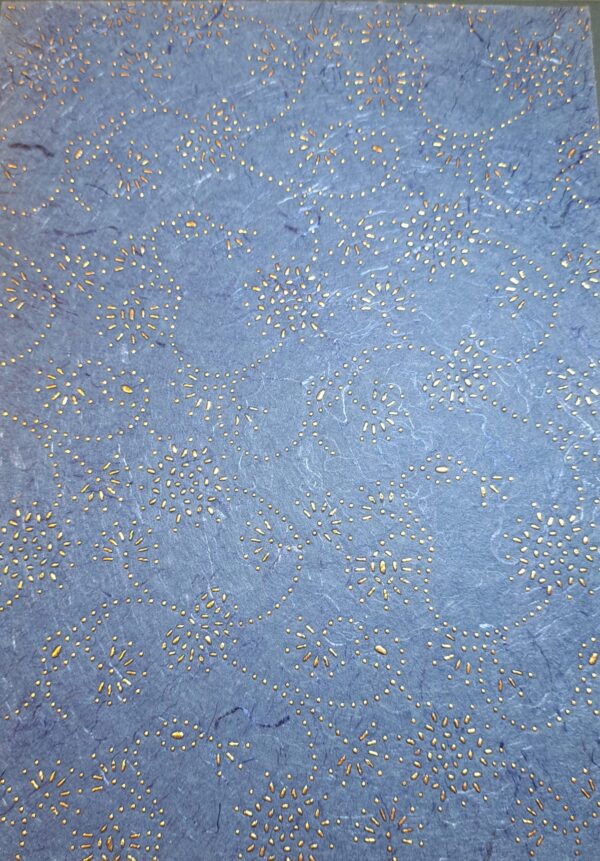 Mulberry blauw met goud opdruk
