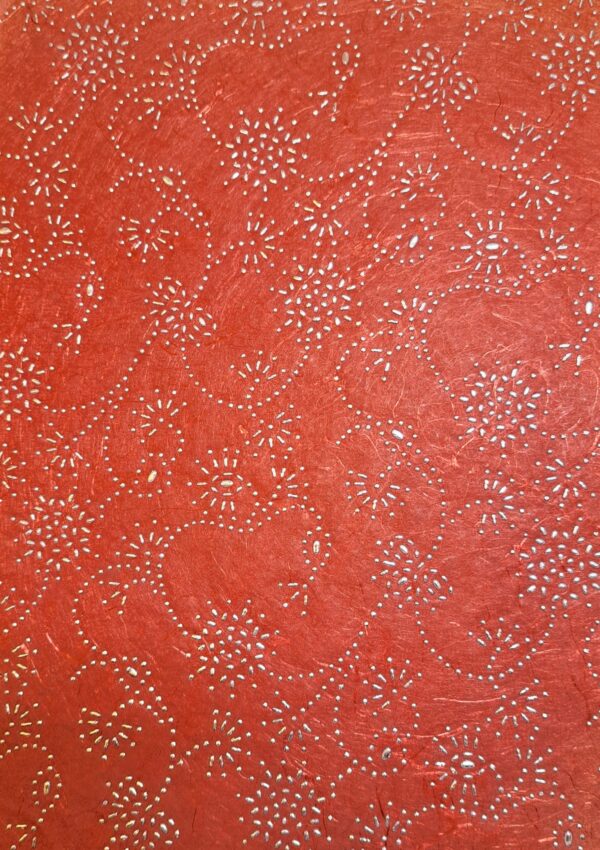 Mulberry rood met zilverkleurige opdruk