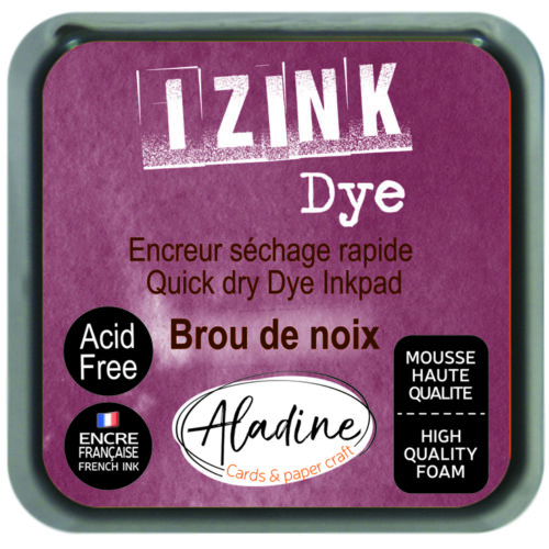 Inkpad - Izink - Dye brou de noix Inkpad - Izink - Dye brou de noix