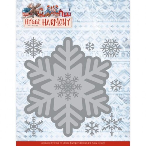 ADD10327 Snijmallen - Amy Design - Hygge Harmony - Harmony Snowflake Snijmallen met grote en kleine sneeuwvlokken