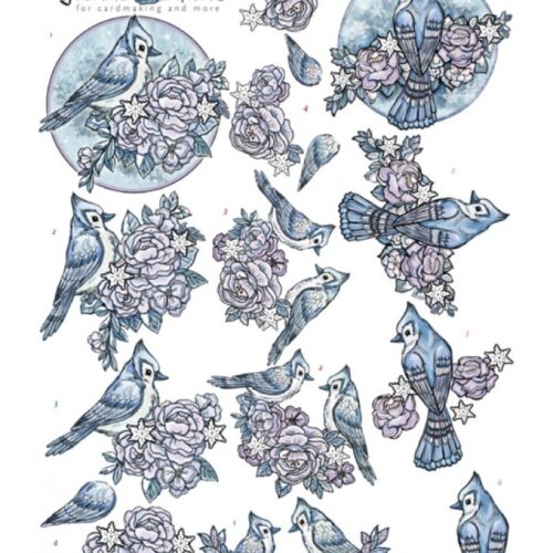 CD10975 Knipvel - Yvonne Creations - winterbirds Knipvel wintervogels