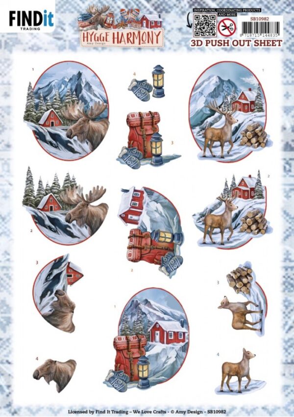 SB10982 Uitdrukvel - Amy Design - Hygge Harmony - Moose stansvel winter eland