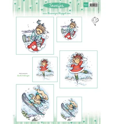 3DHM0074 Knipvel Snoesjes wintersport Knipvel Snoesjes wintersport