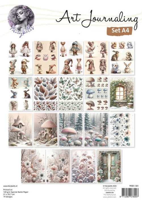 Art journaling set A4 winter Fairybells