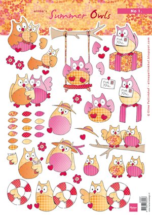 AK0057 3D knipvel Eline owl 1 Knipvel Eline's Owls