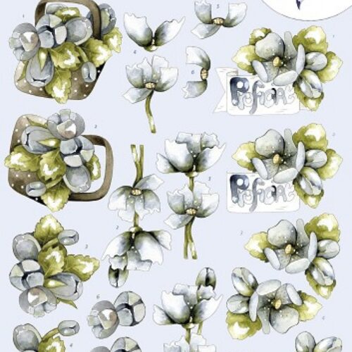 CD10501 Knipvel - Precious Marieke - Proficiat Knipvel Precious Marieke Proficiat bloemen