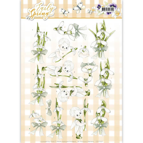Knipvel bloemen sneeuwklokjes