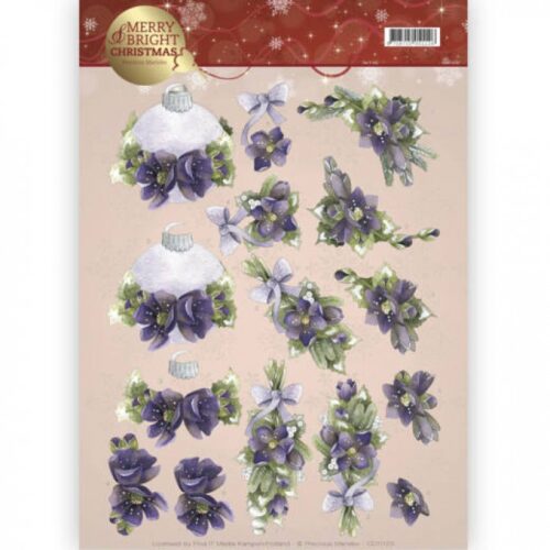 CD11123 Knipvel - Precious Marieke - Merry & Bright boeketjes paars CD11123 Knipvel - Precious Marieke - Merry & Bright boeketjes paars