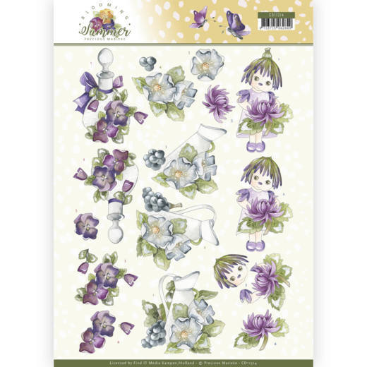 Knipvel bloemen tafereeltjes