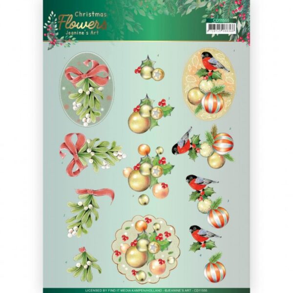 Knipvel kerst mistletoe jeanine