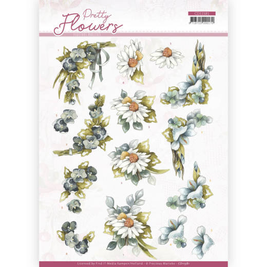 Knipvel blauwe bloemen