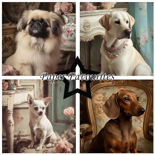 Paperpack - Paper Favourites - Shabby Dogs 15x15cm