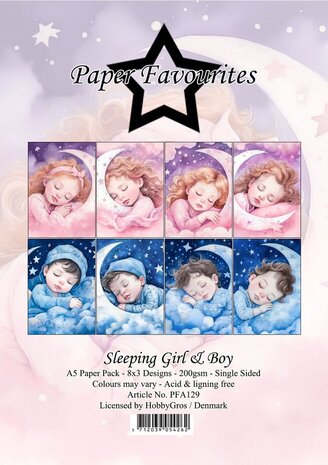 Paperpack Sleeping Girl and Boy A5