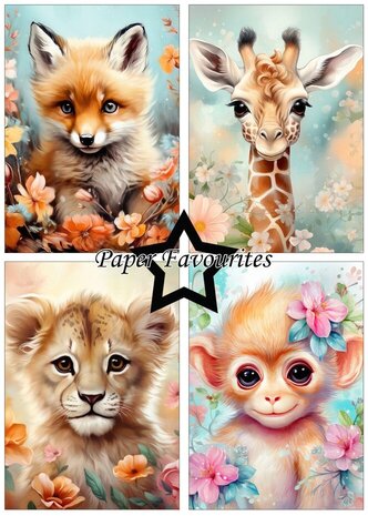 PFA130 Paperpack - Paper Favourites - Baby Animals A5 1 Paperpack Baby Animals A5