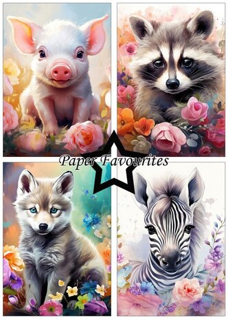 PFA130 Paperpack - Paper Favourites - Baby Animals A5 2 Paperpack Baby Animals A5