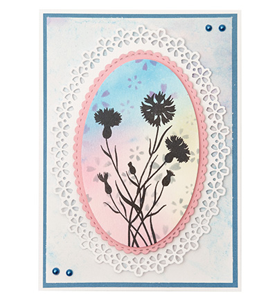 SL-ES-CD952 Snijmallen - Floral Oval Essentials nr.952 vb1 Snijmallen Essentials Floral Oval