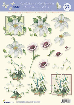 StapJBS37 3D knipvel Condoleance Knipvel bloemen condoleance