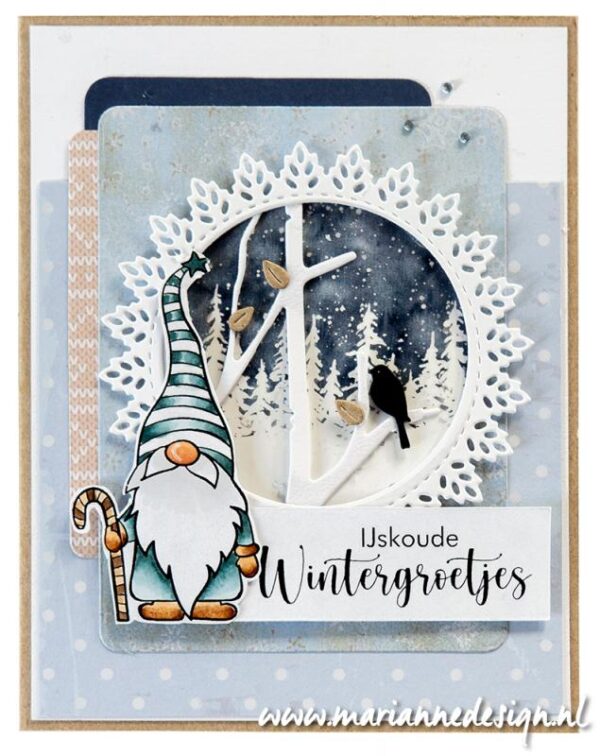 Knipvellen winterlandschapjes mini