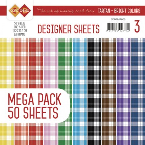 Paperpack geblokt papier heldere kleuren