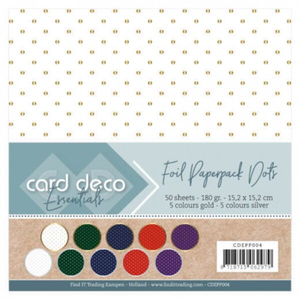 paperpack designpapier met foil stippen
