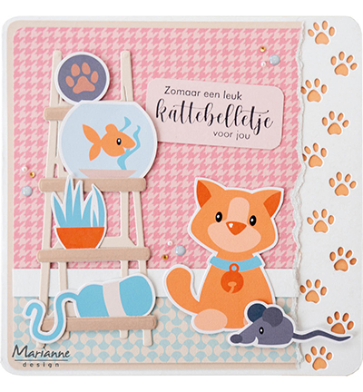 CS1170 Clearstamps - Marianne Design - teksten Kopjes & Pootjes vb