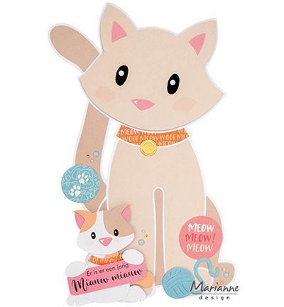 CS1170 Clearstamps - Marianne Design - teksten Kopjes & Pootjes vb