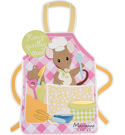 Craft stencil schort van Marleen