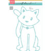 Craftstencil zittende poes