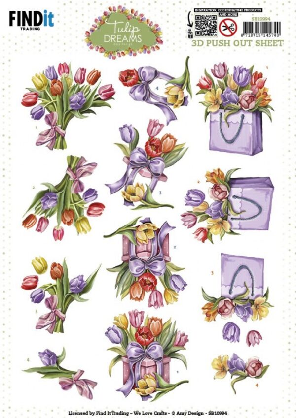 Uitdrukvel colorful tulips