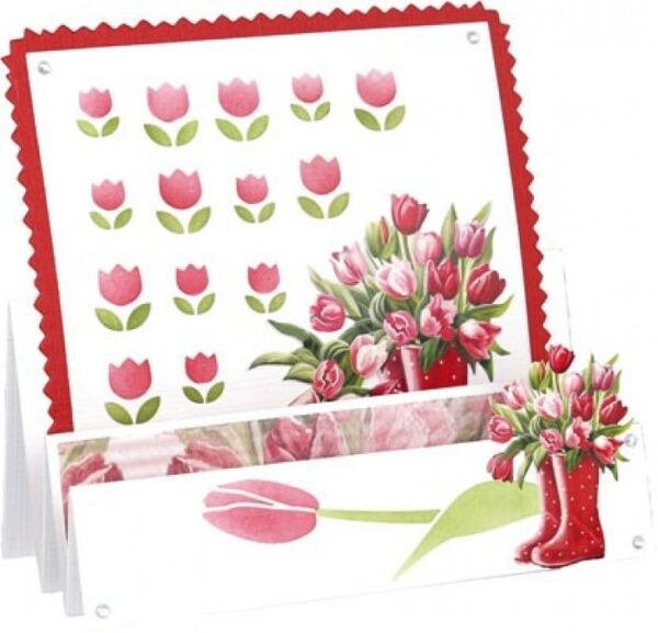 SB10995 Uitdrukvel - Amy Design - Tulip Dreams - Red Tulips vb Uitdrukvel rode tulpen