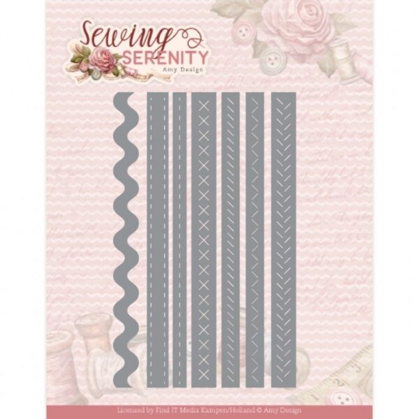 Amy Design - snijmallen - Sewing Serenity - Sewing Stitches Snijmallen borduurrandjes