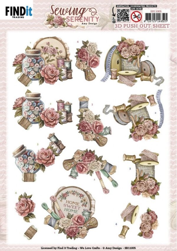 SB11005 Amy Design - Uitdrukvellen - Sewing Serenity - Stitching Amy Design - Uitdrukvellen - Sewing Serenity - Stitching