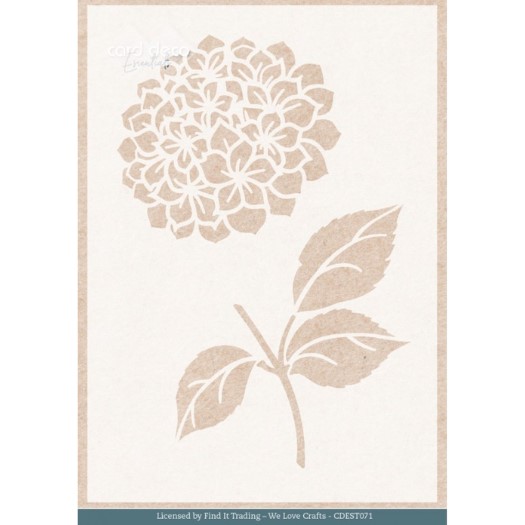 Mask stencil blue hydrangea