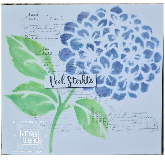 Stencil - Card Deco Essentials - Blue Hydrangea A5