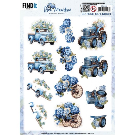 Uitdrukvel - Berries Beauties Blue Meadow - Transport