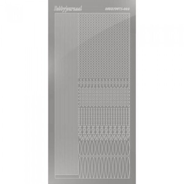Hobbydots sticker mirror zilver serie 3