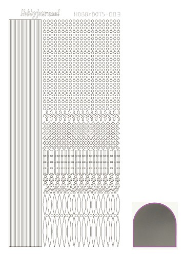 Hobbydots sticker mirror zilver serie 3