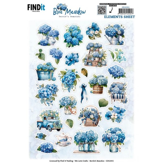 Berries Beauties – Knipvel Blue Meadow - Small Elements